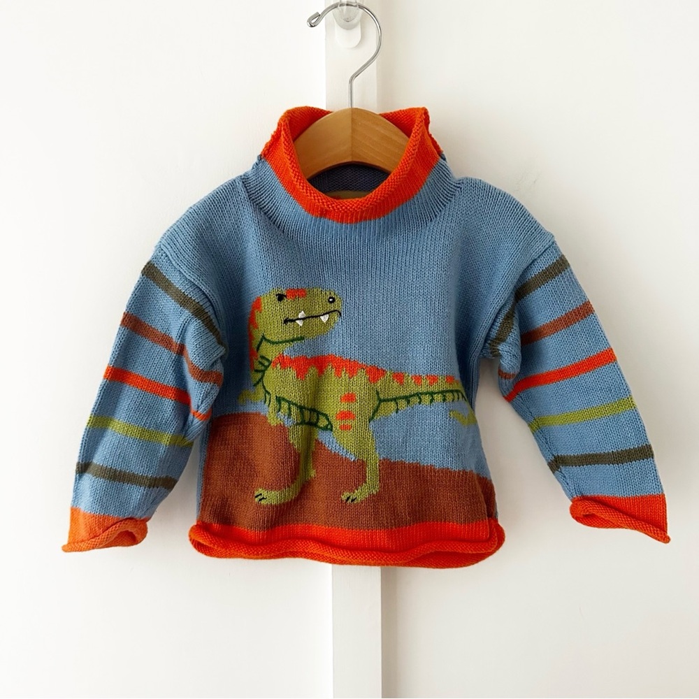 CLAVER blue Dino sweater